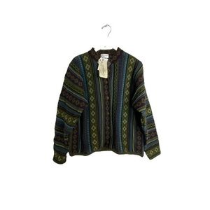 Vintage Cherry Lewis Wool Cardigan Size L